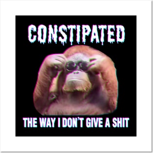 CONSTIPATED Orangutan with Sunglasses Posters and Art